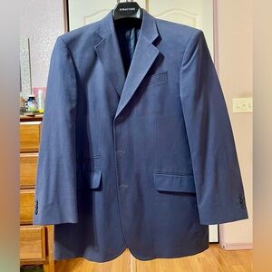 Vintage Blue Classic Suit Jacket